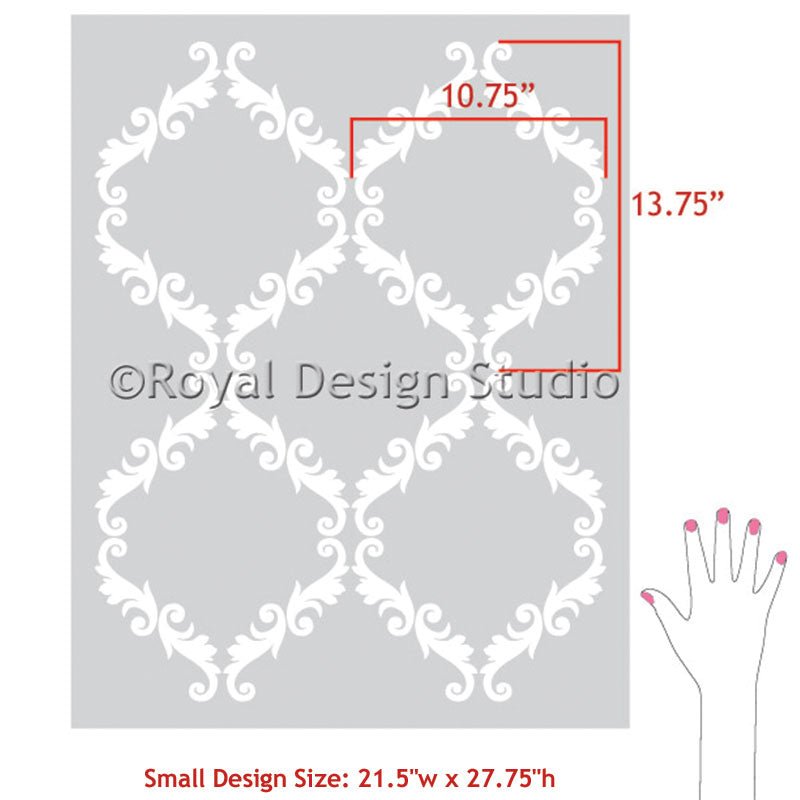 Acanthus Trellis Wall Stencil - Royal Design Studio Stencils