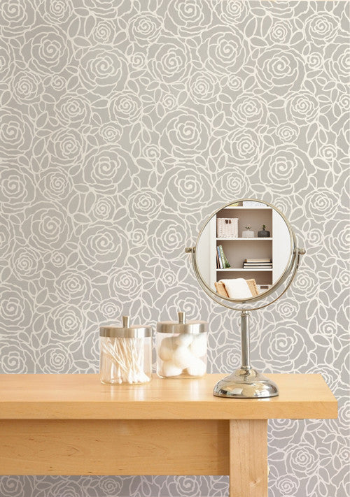 Damask Stencil Rockin' Roses Modern Flower Wall Stencil Pattern for Painting - Royal Design Studio