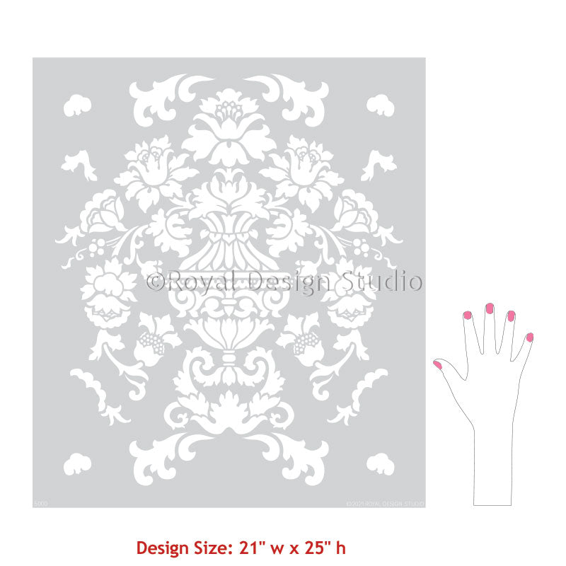 Encantada Damask Stencil