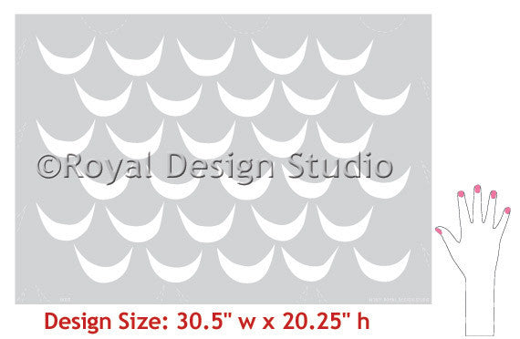 Tribal Wall Stencils with Tribal Wave Pattern on Accent Wall - Royal Design Studio