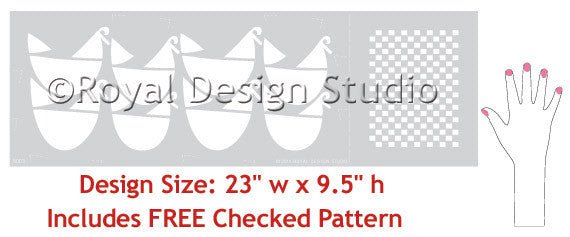 African Check-ins Wall Stencil - Royal Design Studio Stencils