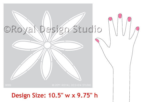 Wall Stencil | African Flower Stencil – Royal Design Studio Stencils