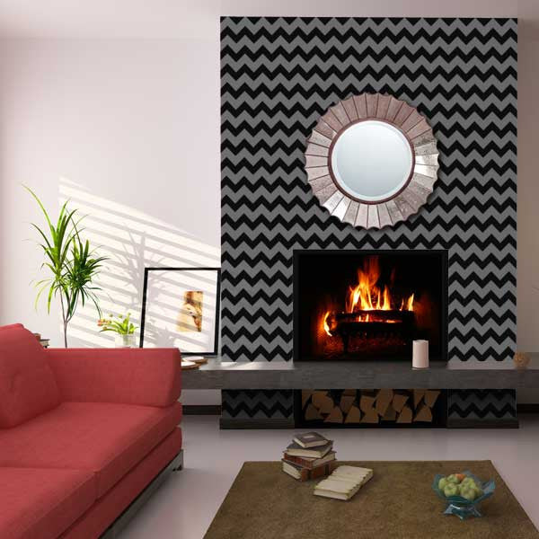 Modern and Classic Patterns for Painting Walls - Chevron Wall Stencils - Royal Design Studio