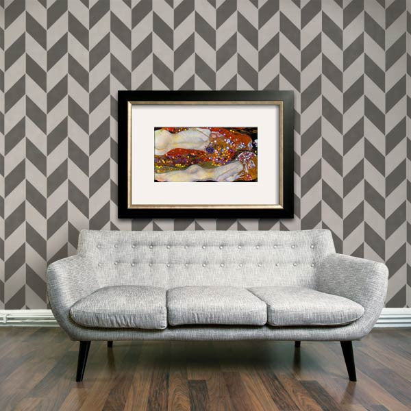 Herringbone Pattern Wall Stencils