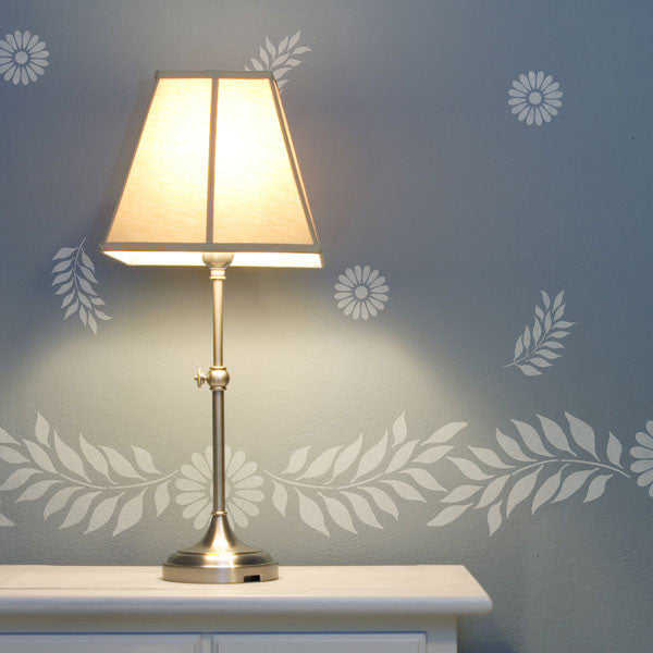 Decorate your Home with Indian Floral Wall Stencils for Delicate Flower Designs - Royal Design Studio