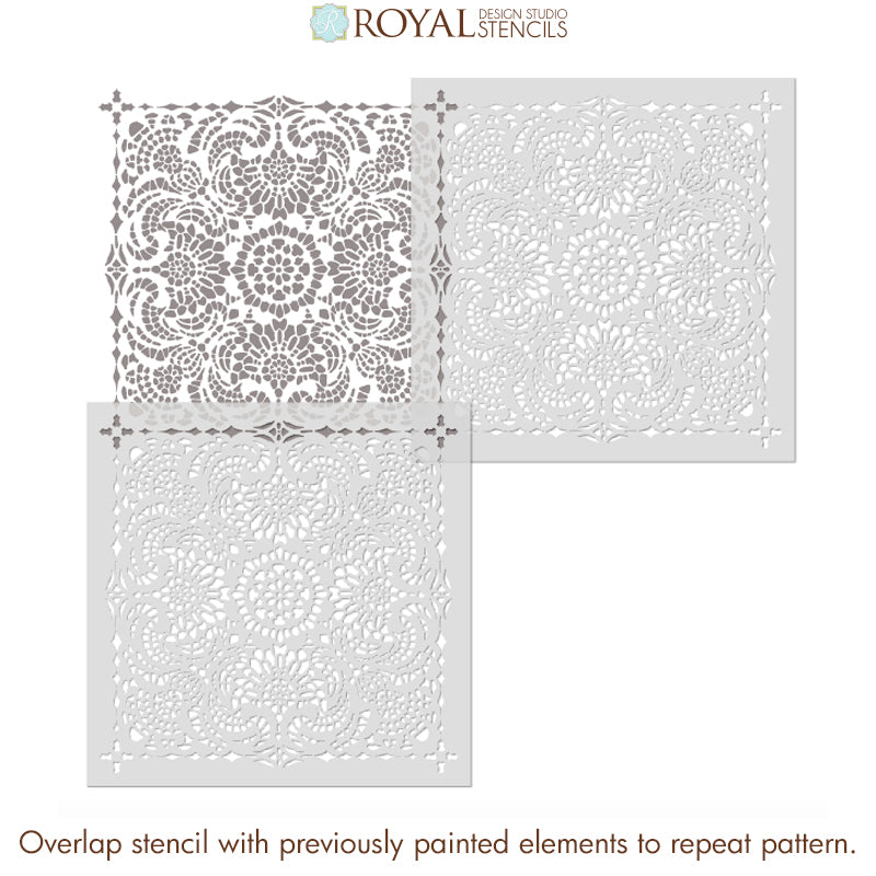 Esperanza Lace Tile Stencil