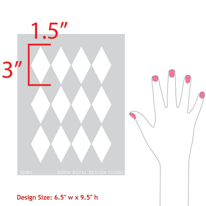 Harlequin Wall & Furniture Stencil Modern or Retro DIY Paint Project