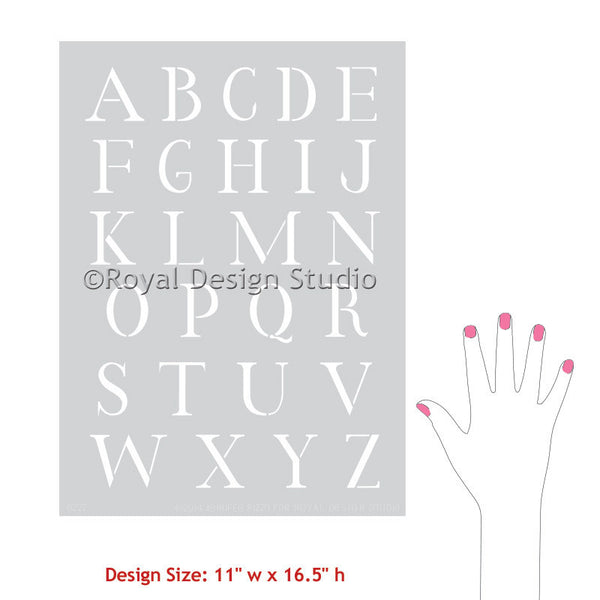 Typography and Letter Craft Stencils - Royal Design Studio