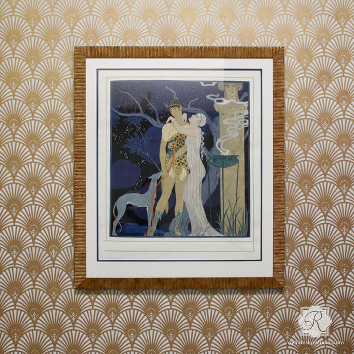 Gatsby Glam Art Deco Wall Stencil – Royal Design Studio Stencils