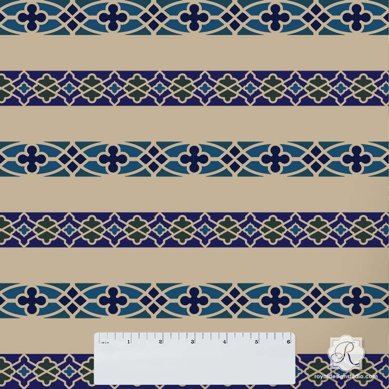 Fretwork Border Craft Stencil Set