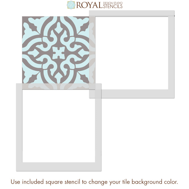 Tile Stencils for Walls, Floors, and DIY Kitchen Decor