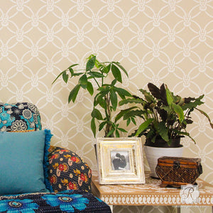 Macrame Knotted Rope - Woven Knots Wallpaper Design - Royal Design Studio Wall Stencils