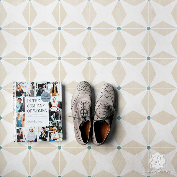 Tile Stencils for Walls, Floors, and DIY Kitchen Decor