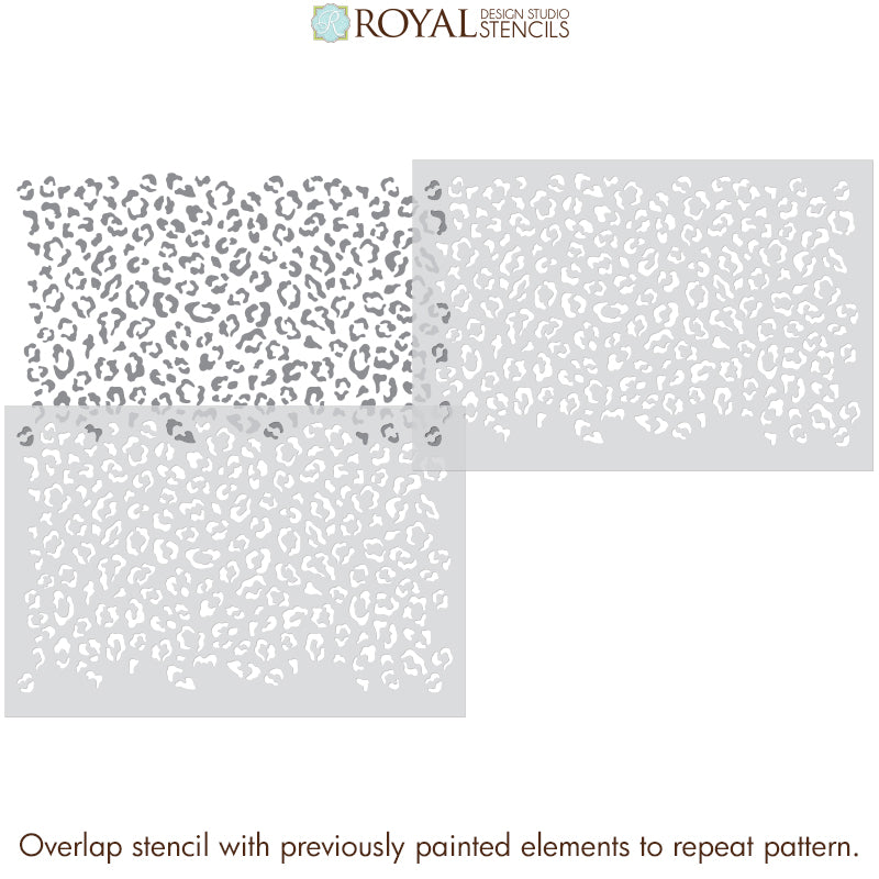 Leopard Spots Wallpaper - Cheetah Spots Wall Design Stencils - Royal Design Studio