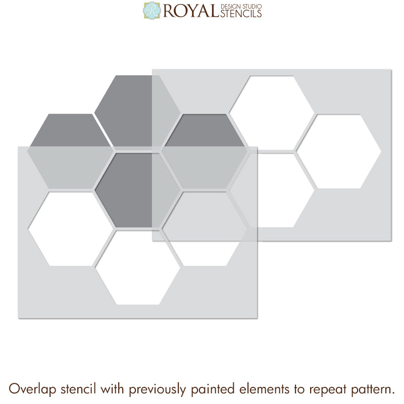 NEW! Upscaled Hexagon Tiles Stencil