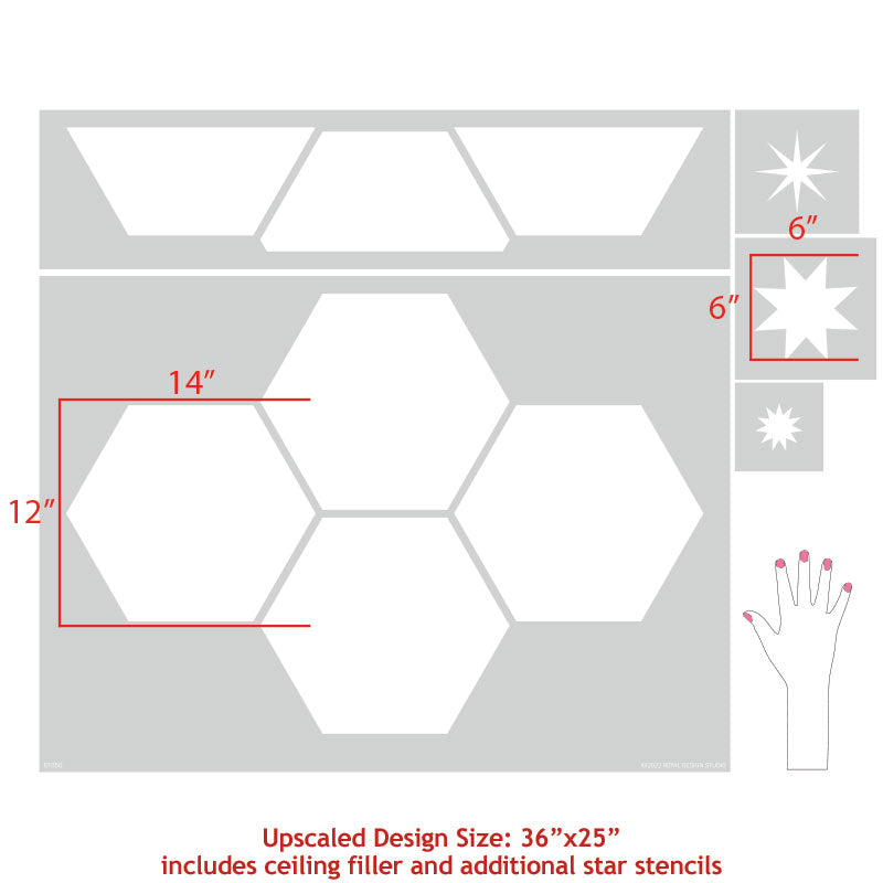 GSS Designs Christmas Stencils Template Pack of 6 Indonesia