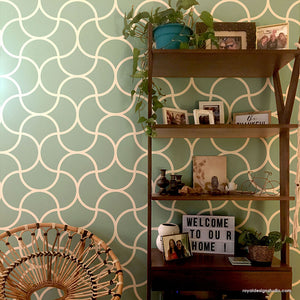 Modern Wall Mural Stencils for Painting Geometric Wall Pattern Stencils - Royal Design Studio