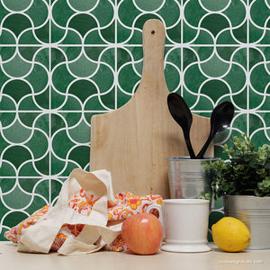 Modern Kitchen Backsplash Wall Pattern Stencils - Geometric Tile Stencils for Painting DIY Decor - Royal Design Studio
