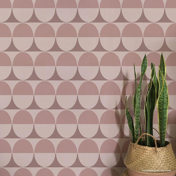 Modern Wallpaper Pattern Bedroom Wall Stencils - Intuition Modern Wall Stencil from Royal Design Studio Stencils
