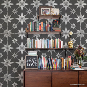 Large Stencil for Painting Tiles - Tiled Wall Art Stencils - You're A Star Tile Stencil from Royal Design Studio