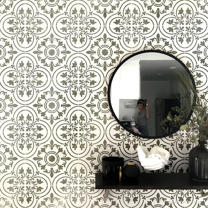 Large Tile Stencils for Painting Floor Tiles Concrete Floor Stencils