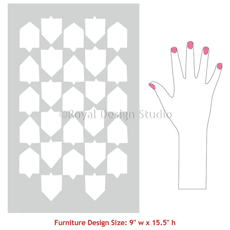 Emblematic Furniture Stencil