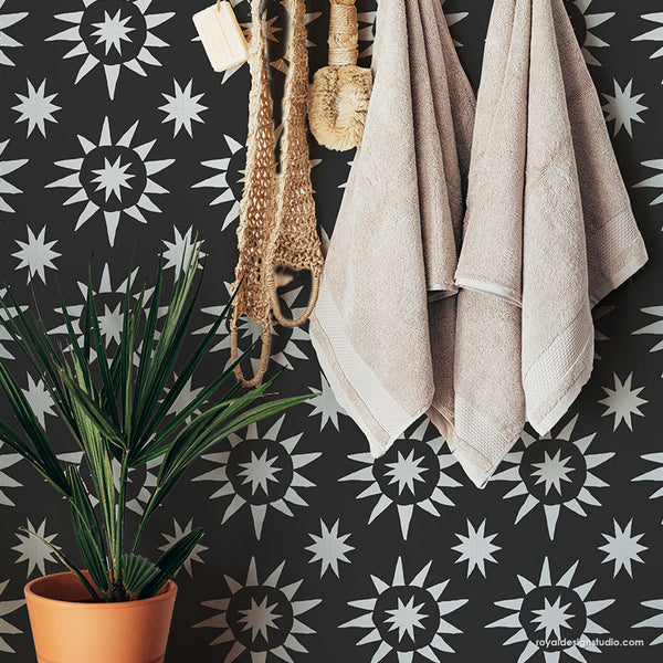 Starburst Tile Stencil