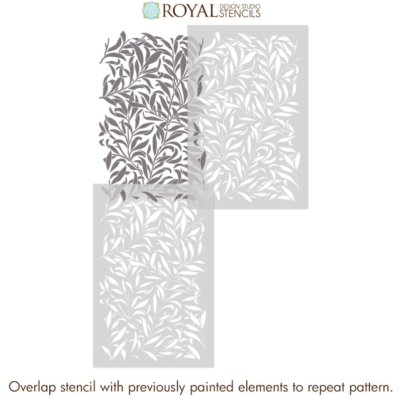 NEW! Thicket Leaves Wall Stencil