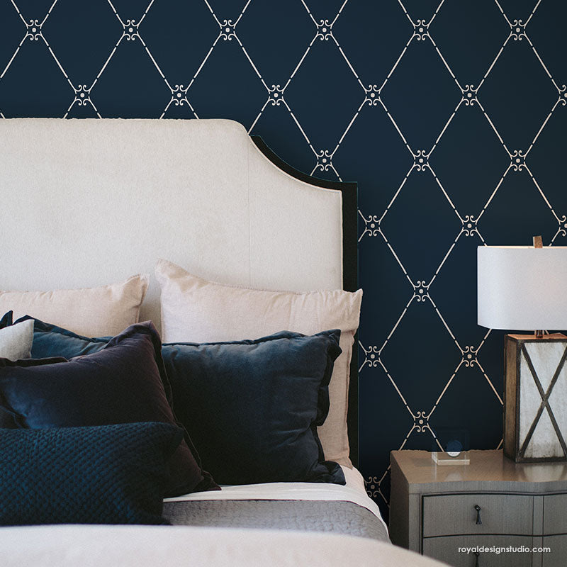 NEW! Jade Trellis Wall Stencil