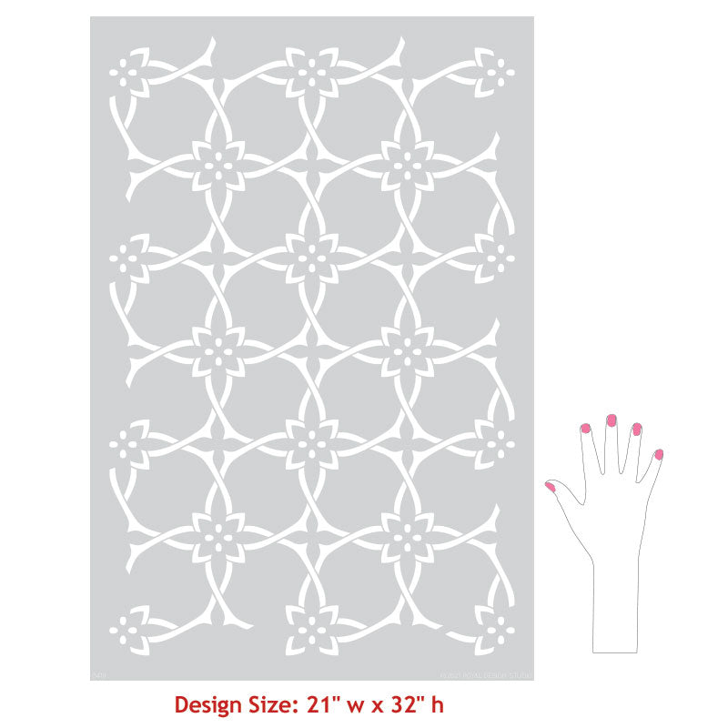 NEW! Darby Trellis Wall Stencil