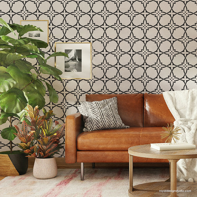 NEW! Darby Trellis Wall Stencil