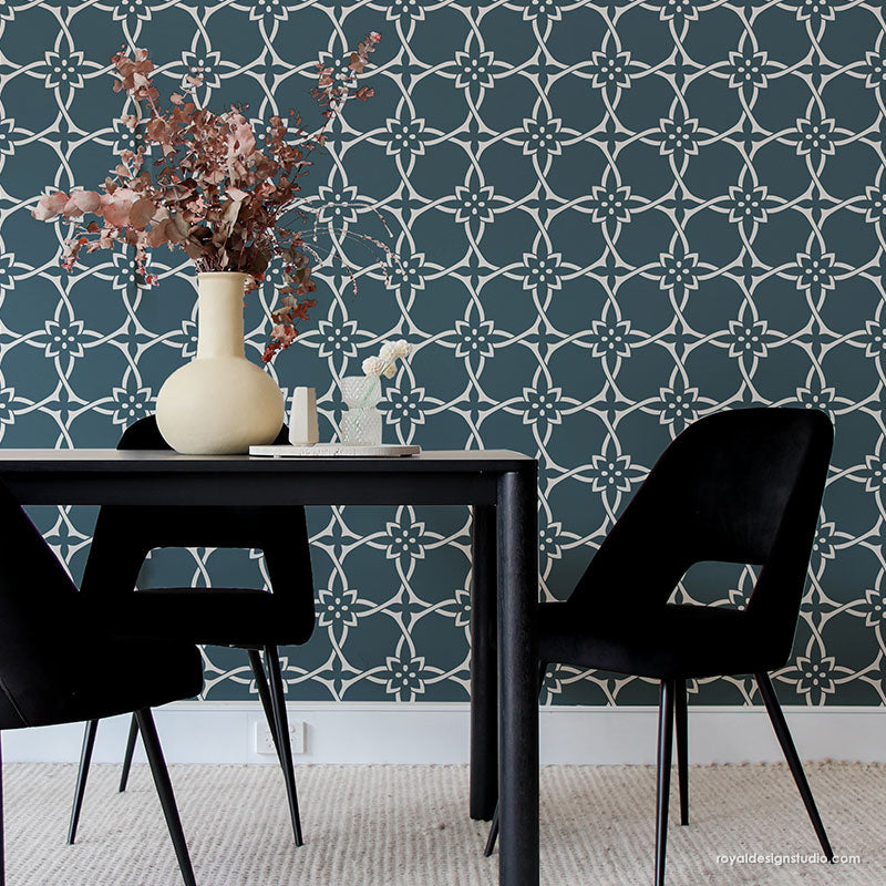 NEW! Darby Trellis Wall Stencil