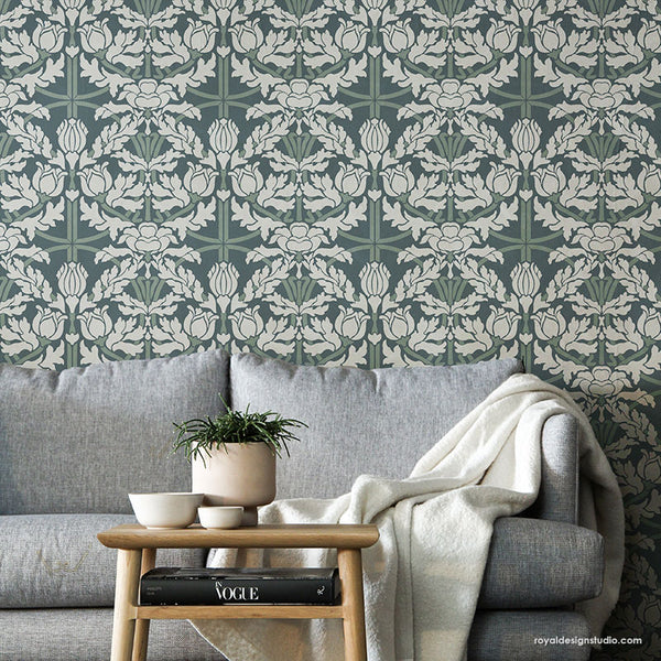 NEW! Eugenie Floral Wall Stencil