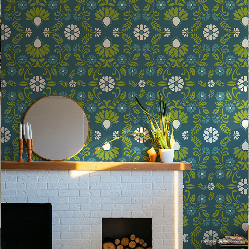 NEW! Meadowland Wall Stencil