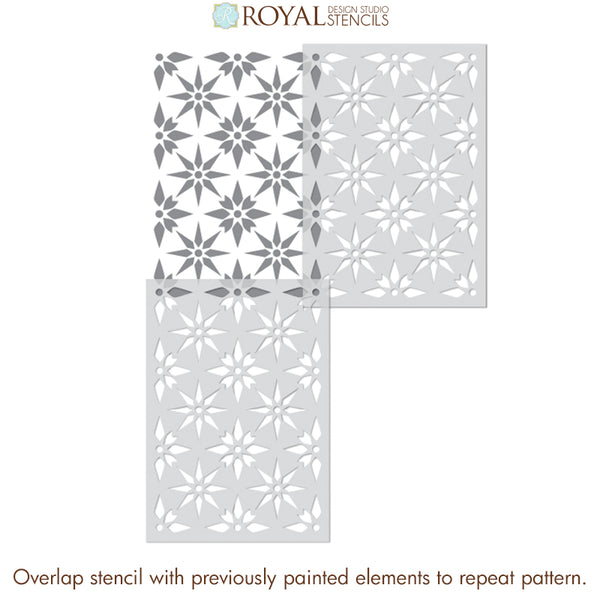 NEW! Starz Tile Allover Stencil