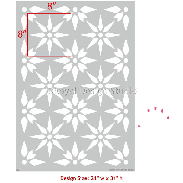 NEW! Starz Tile Allover Stencil