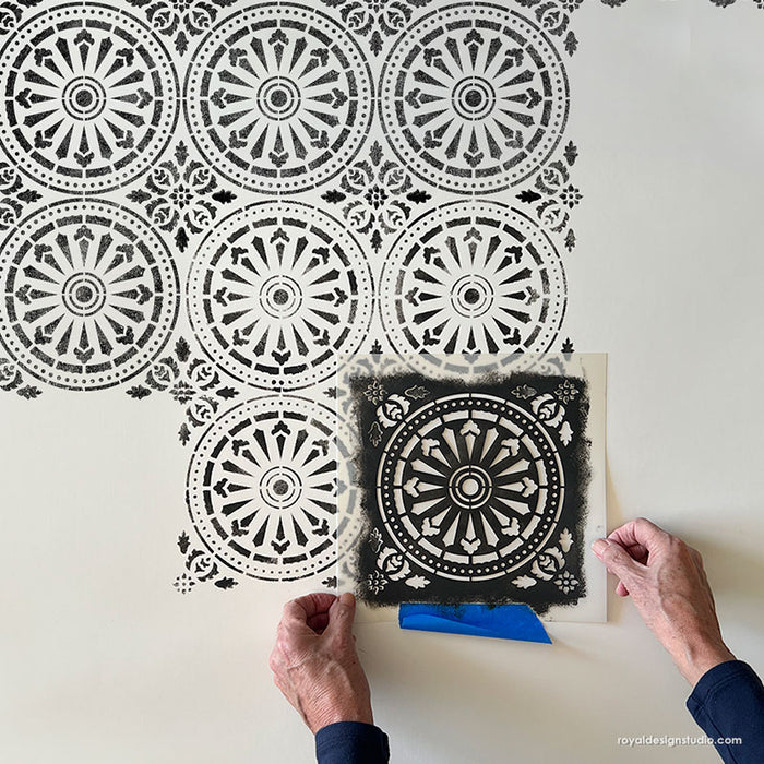 Tiled Floor Stencils Painted Tile Stencils Tile Painting Stencil