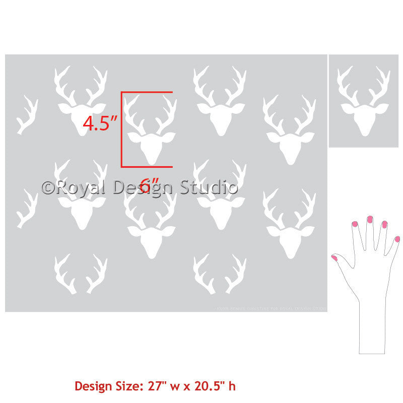 Decorating Nursery Decor Ideas with Forest Animals and Deer - Bonnie Christine Designer Wall Stencils for Royal Design Studio