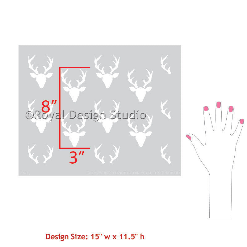 Decorating Nursery Decor Ideas with Forest Animals and Deer - Bonnie Christine Designer Furniture Stencils for Royal Design Studio