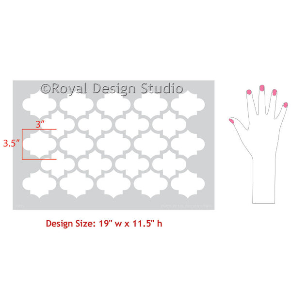 Easy DIY Decorating Furniture, Table Tops, Dressers with Exotic Trellis Stencils - Royal Design Studio