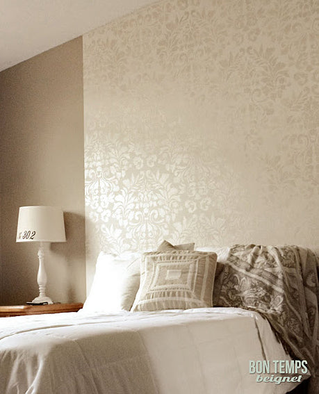 Grand Fabric Damask Wall Stencil