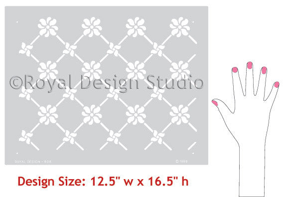 Victorian Grillework Wall Stencils - Classic European Design - Royal Design Studio