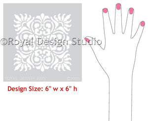 Italian Sicilia Tile Wall Stencils - Royal Design Studio