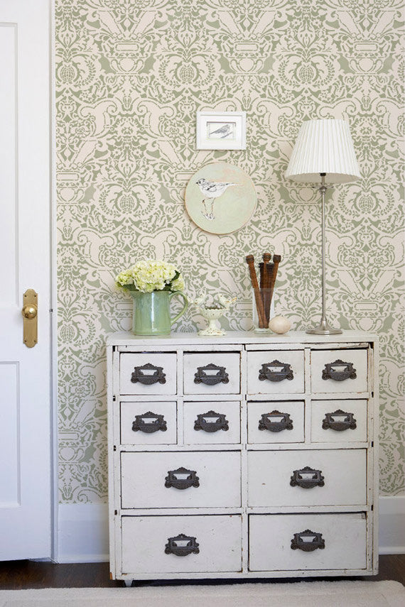 Fortuny Damask Wall Stencil