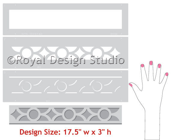 DIY Carved Border Stencils - Chippendale Molding Furniture Stencils