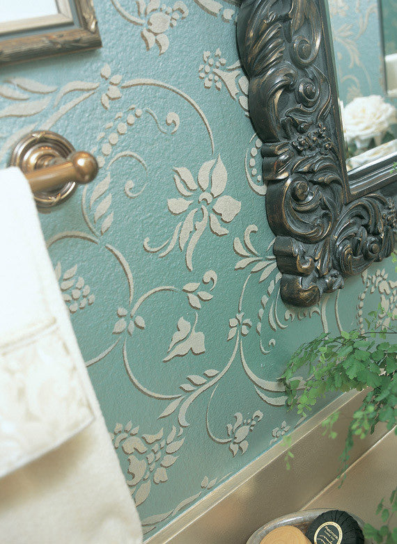 Flourish Allover Wall Stencil