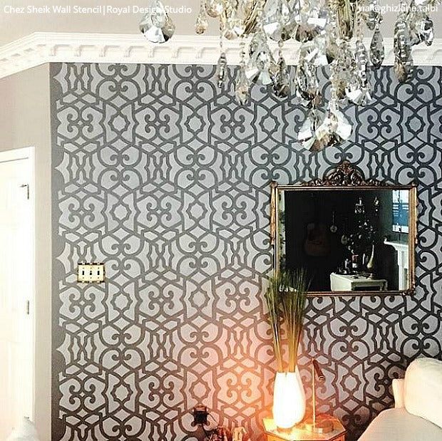 Chez Sheik Moroccan Wall Stencil