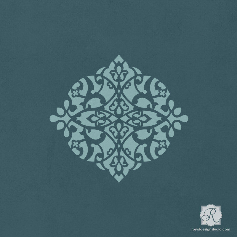 Detailed Designs for Elegant Arts and Crafts - Alcazar Ornament Craft Stencils - Royal Design Studio