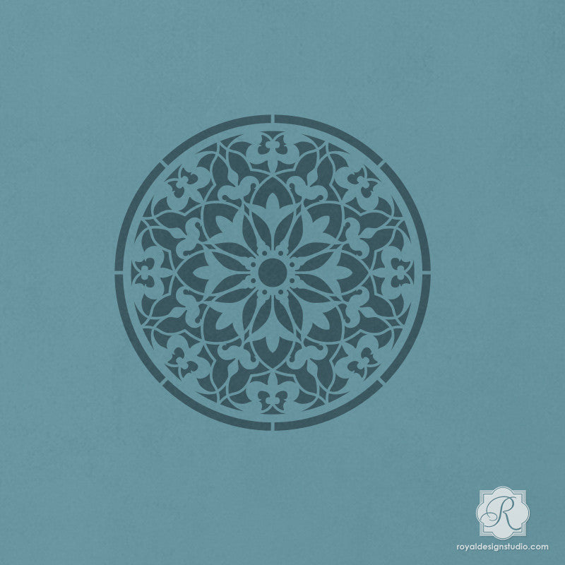 Detailed Circle Shape with Moroccan Pattern for DIY Craft Projects - Amira Ornament Craft Stencils - Royal Design Studio