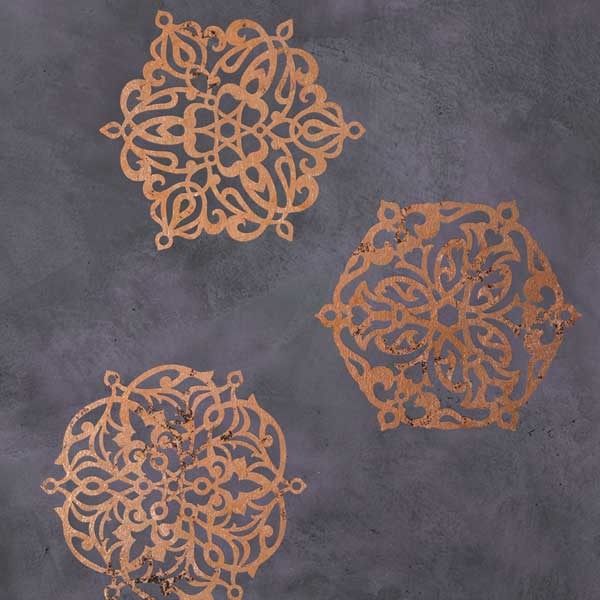 Ankara Impression Set Stencil Design - Exotic Layered 3D Stenciled Wall Art - Royal Design Studio